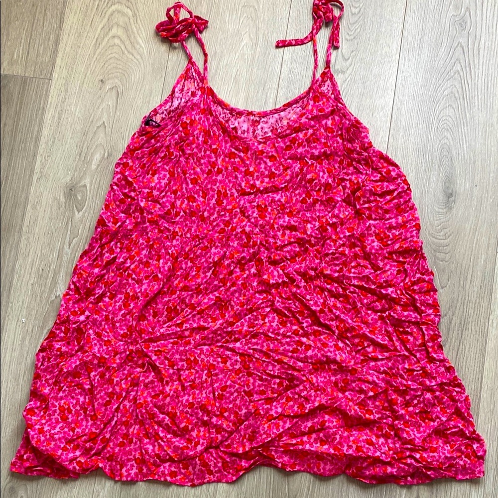 Wild Fable Pink Ruched Tie Front Camisole